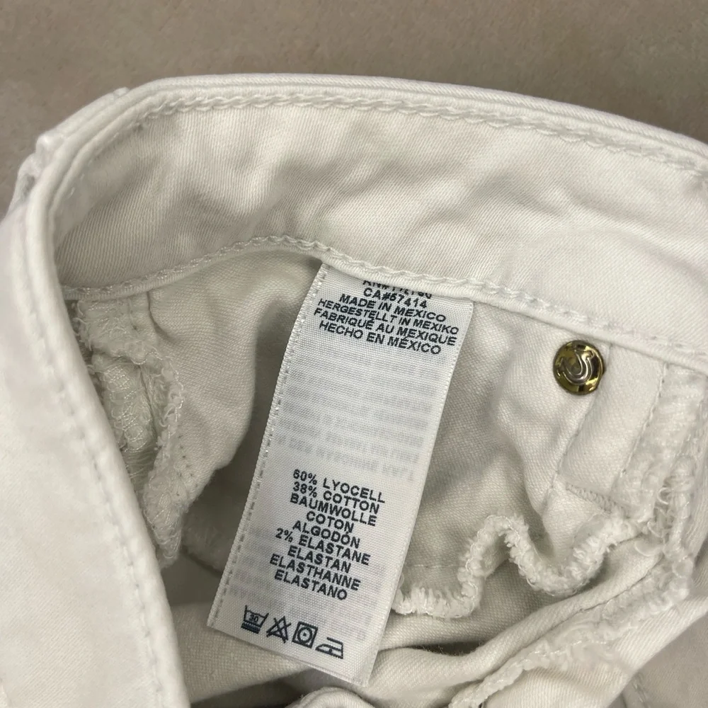 True Religion White Cargo Skinny Jeans Women Size 26 Stretch Zip Ankle - Picture 5 of 8